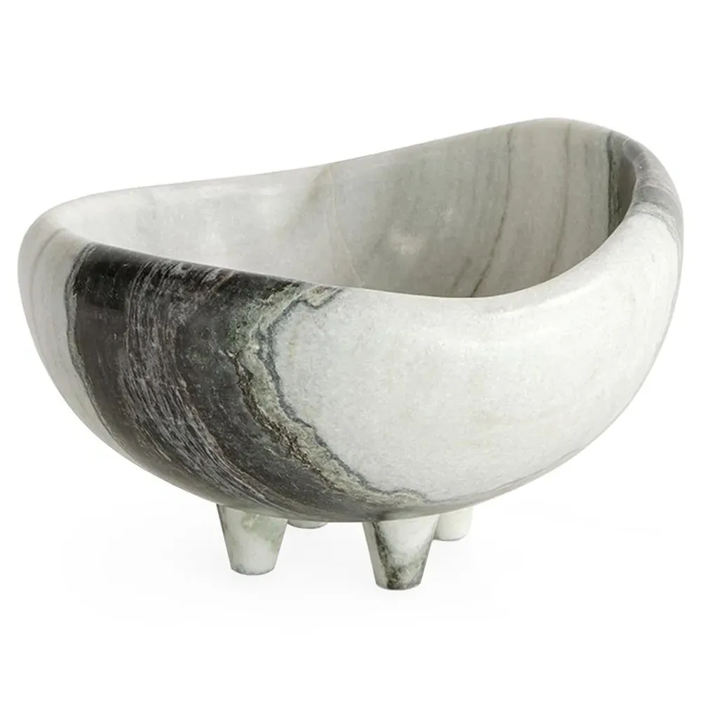 Taza Decorative Bowl - Black and White, Marble image
