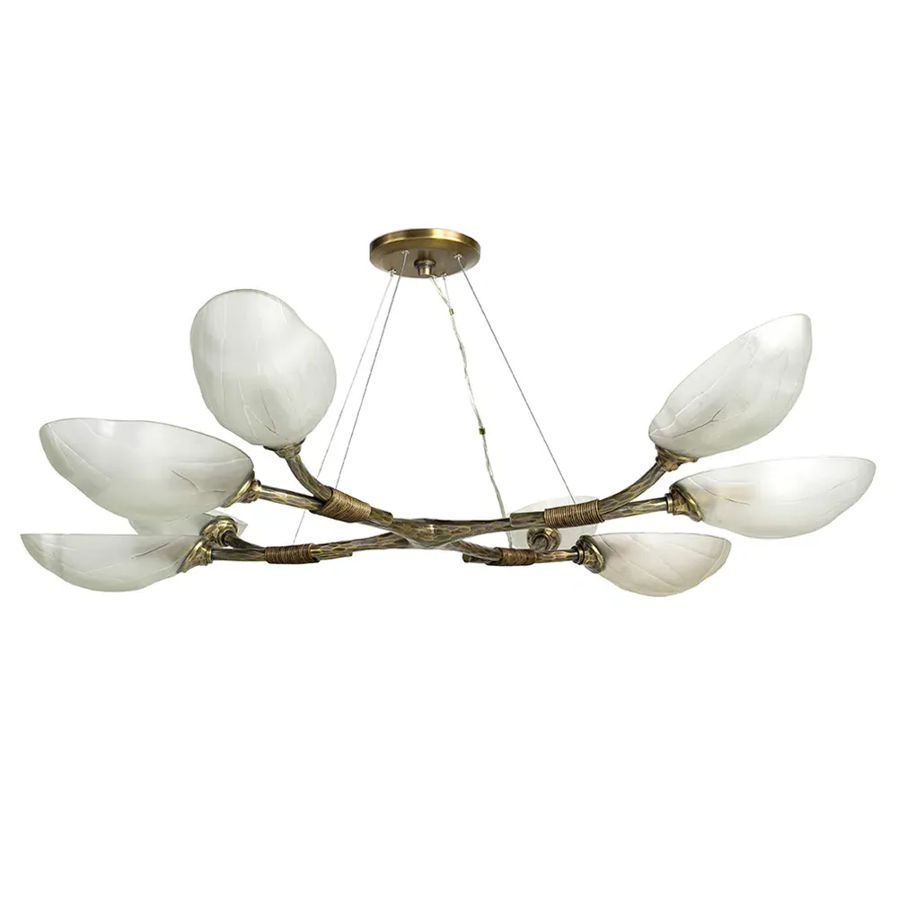 Terrence Sputnik Chandelier - Brass, Frosted Glass image