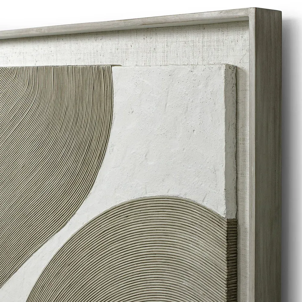 Tulum Circular Rattan Mixed Media Wall Art - Brown