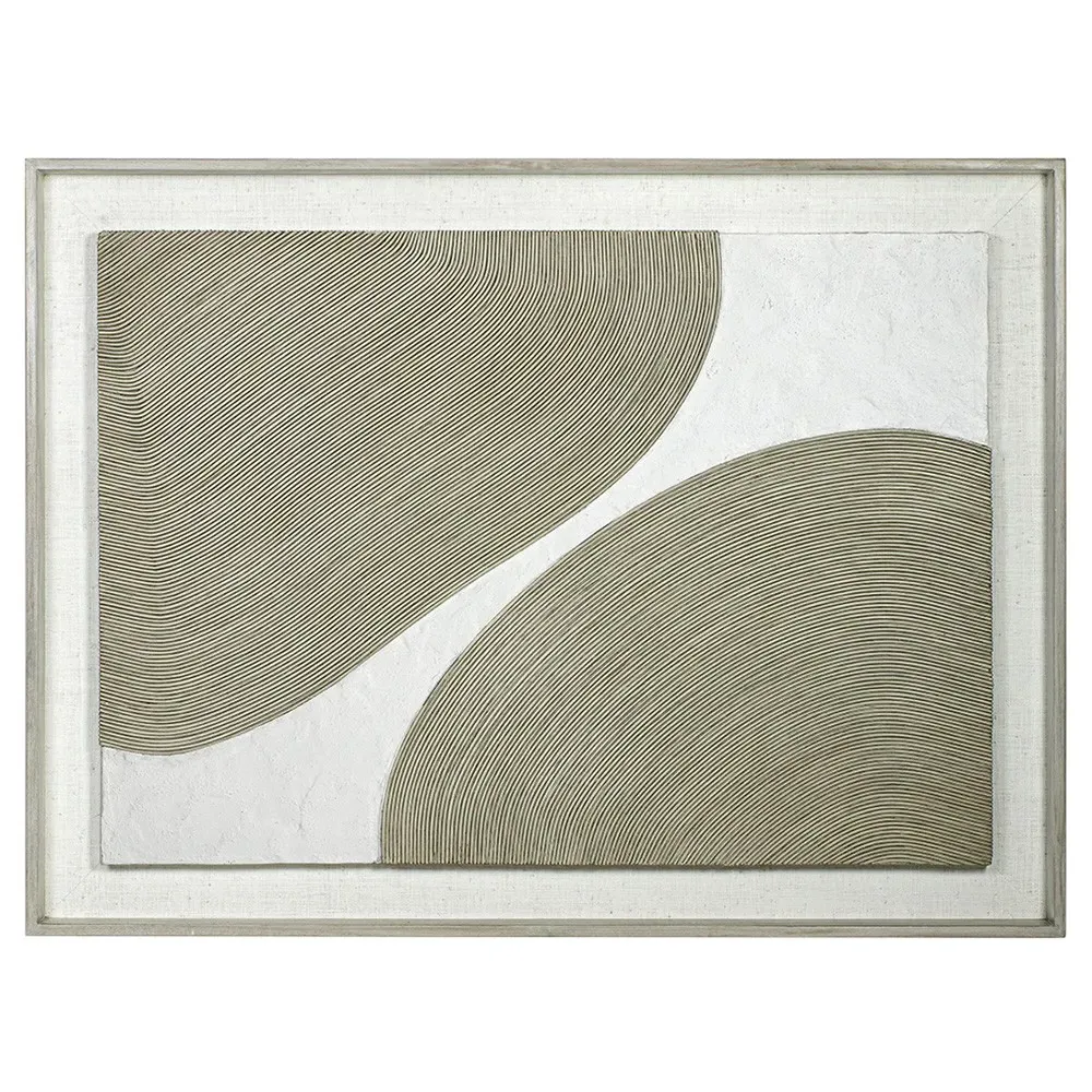 Tulum Circular Rattan Mixed Media Wall Art - Brown