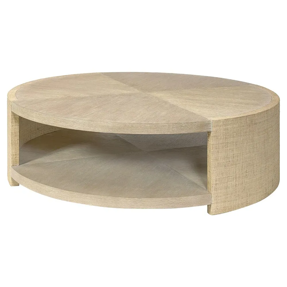 Vernon Round Coffee Table - Brown, Raffia image