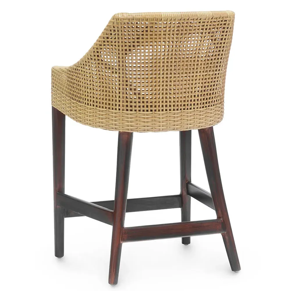 Vincent Counter Stool - Brown, Rattan