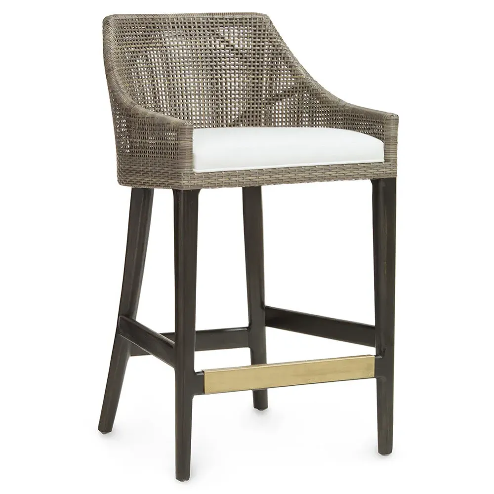 Vincent Counter Stool - Grey, Rattan