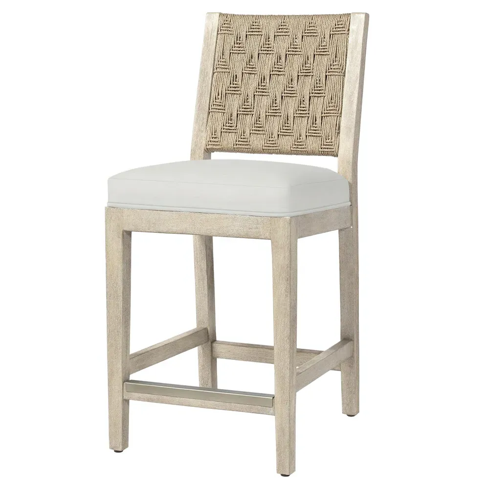 Waterbury Counter Stool - Arctic White, Hardwood image