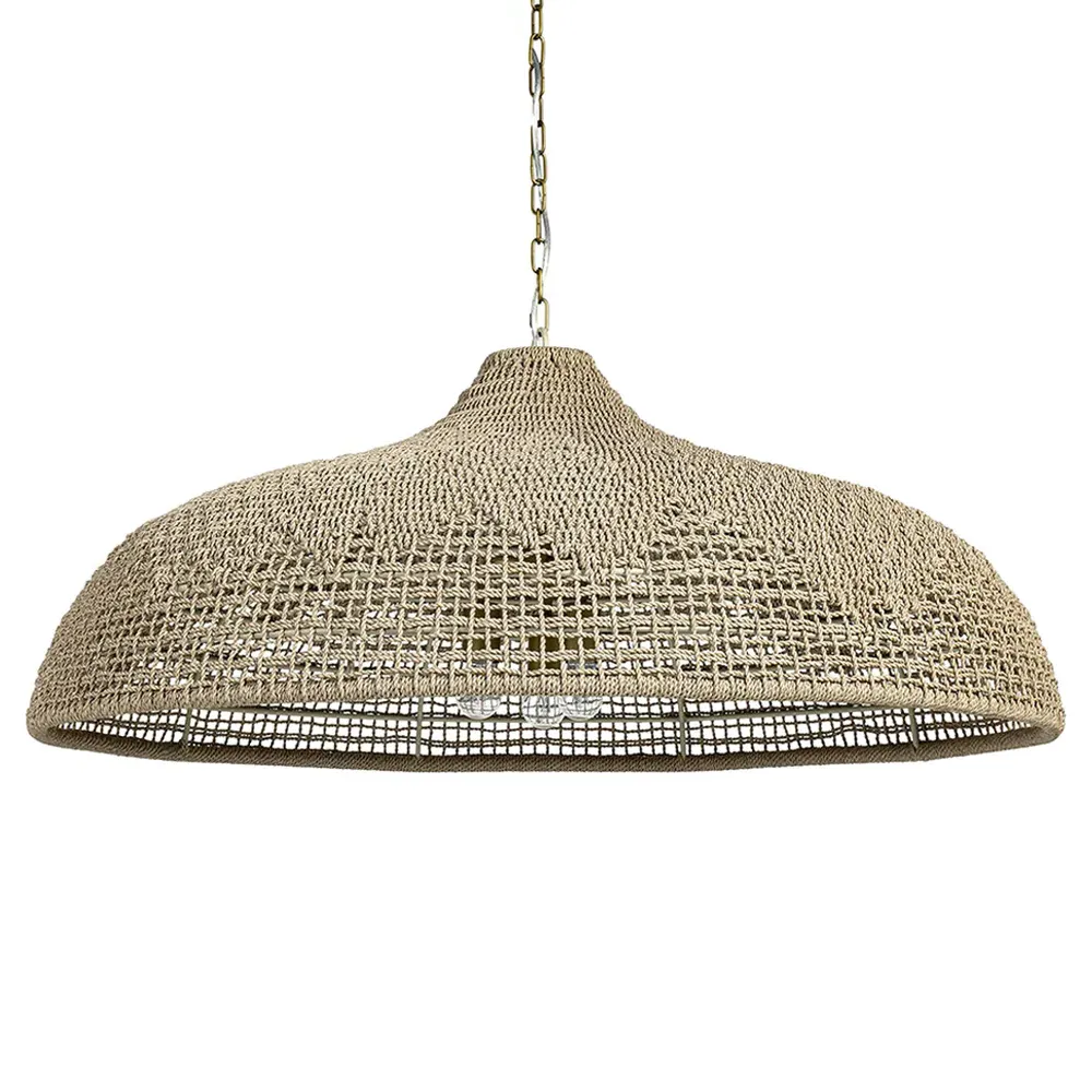 Westerly 42" Outdoor Chandelier - Oatmeal, Aluminum