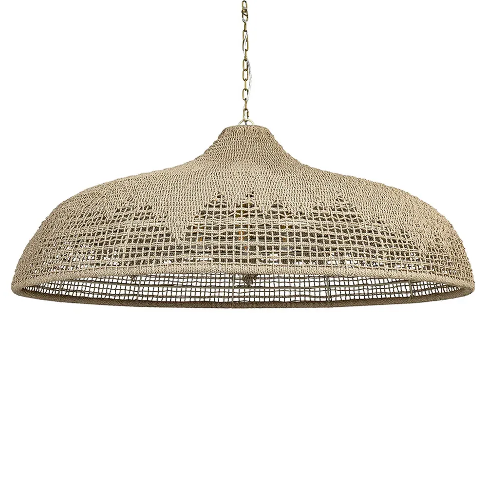 Westerly 54" Outdoor Chandelier - Oatmeal, Aluminum