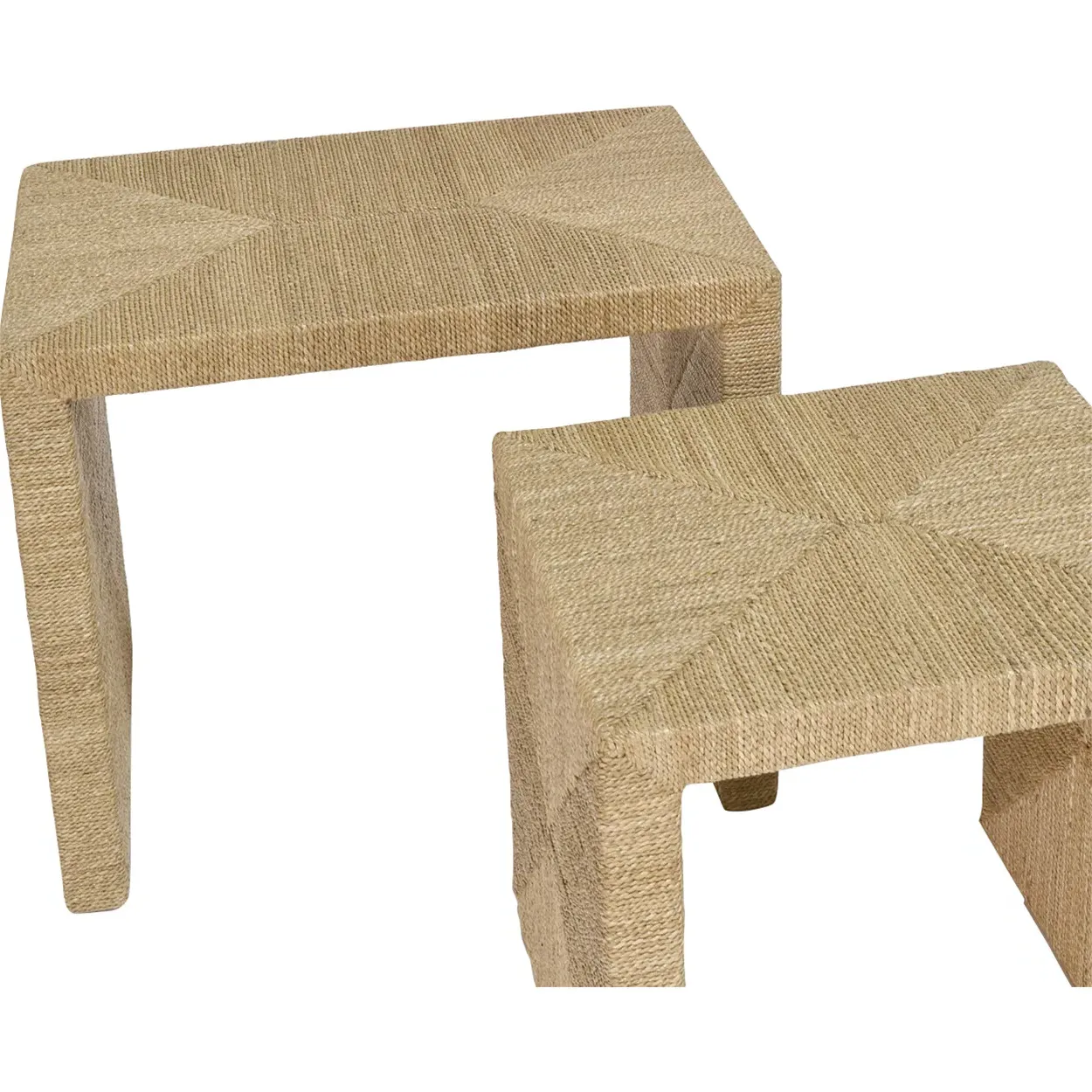 Woodside Nesting Tables Set - Natural, Seagrass Rope