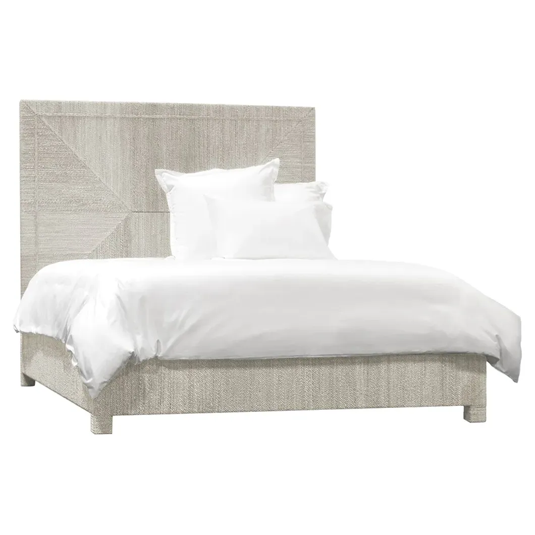 Woodside Queen Size Rope Bed - White Sand, Hardwood image