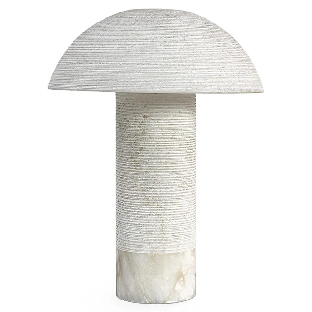Zana Table Lamp - White Smoke, Alabaster Stone image