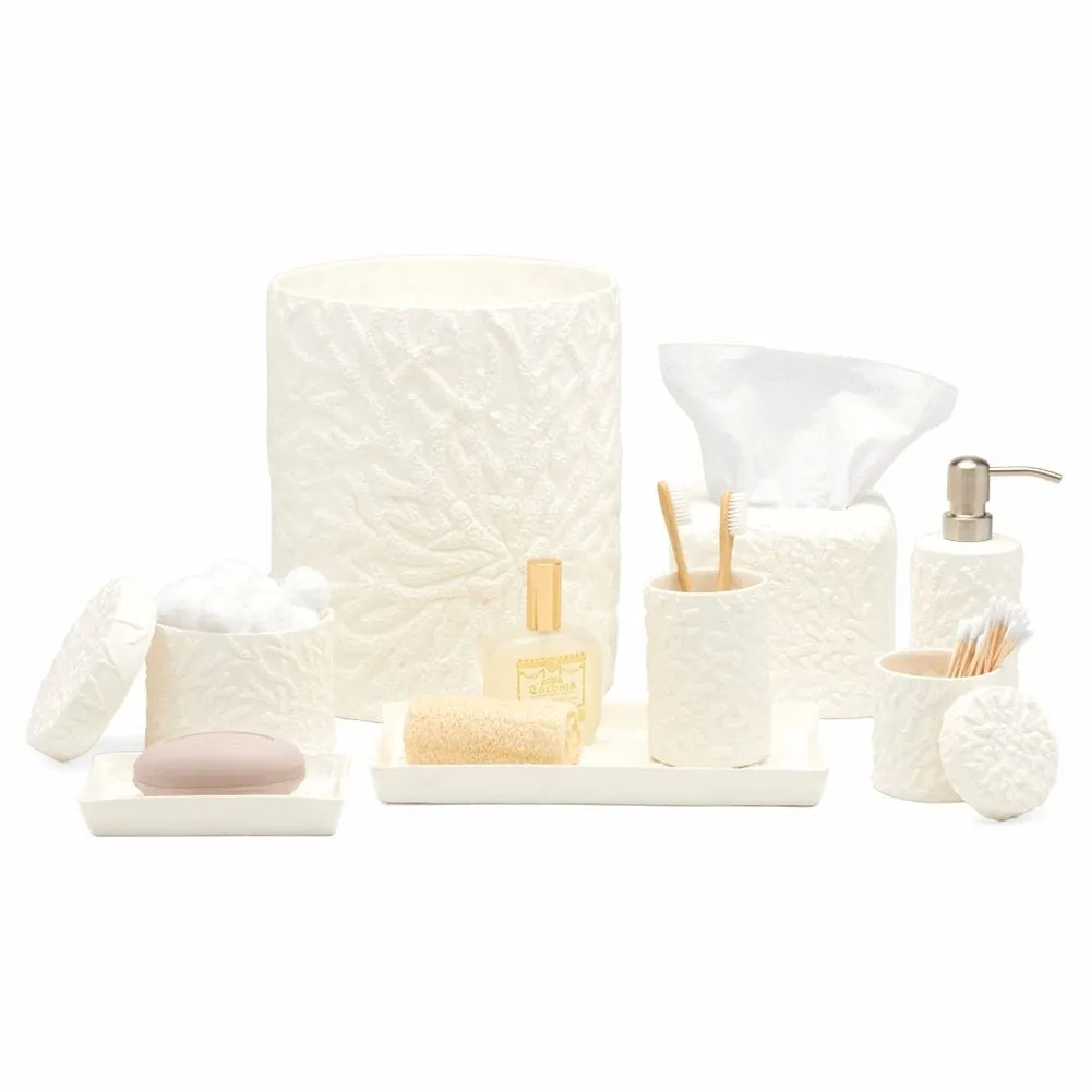 Alanya Brush Holder - White, Porcelain