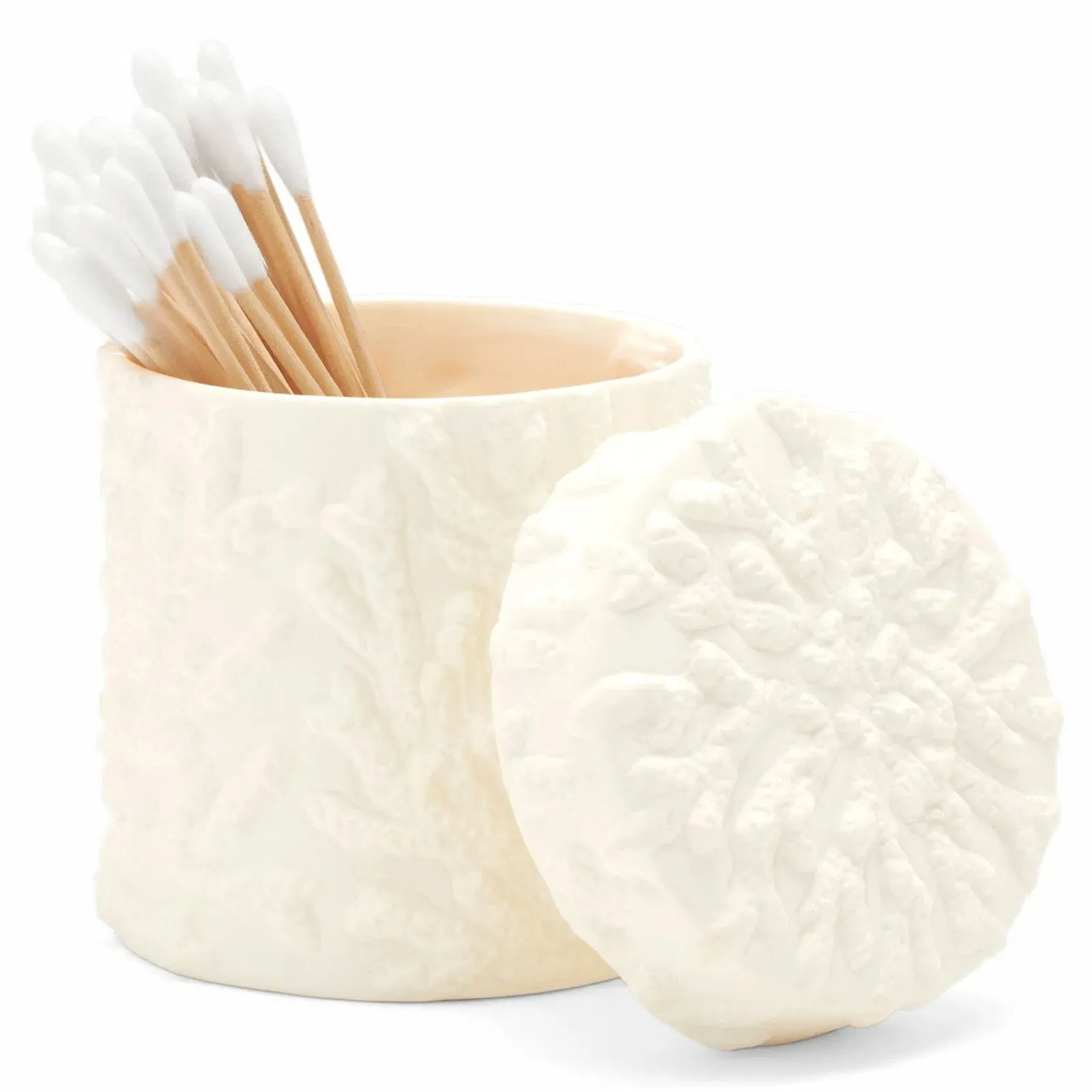 Alanya Large Canister - White, Porcelain