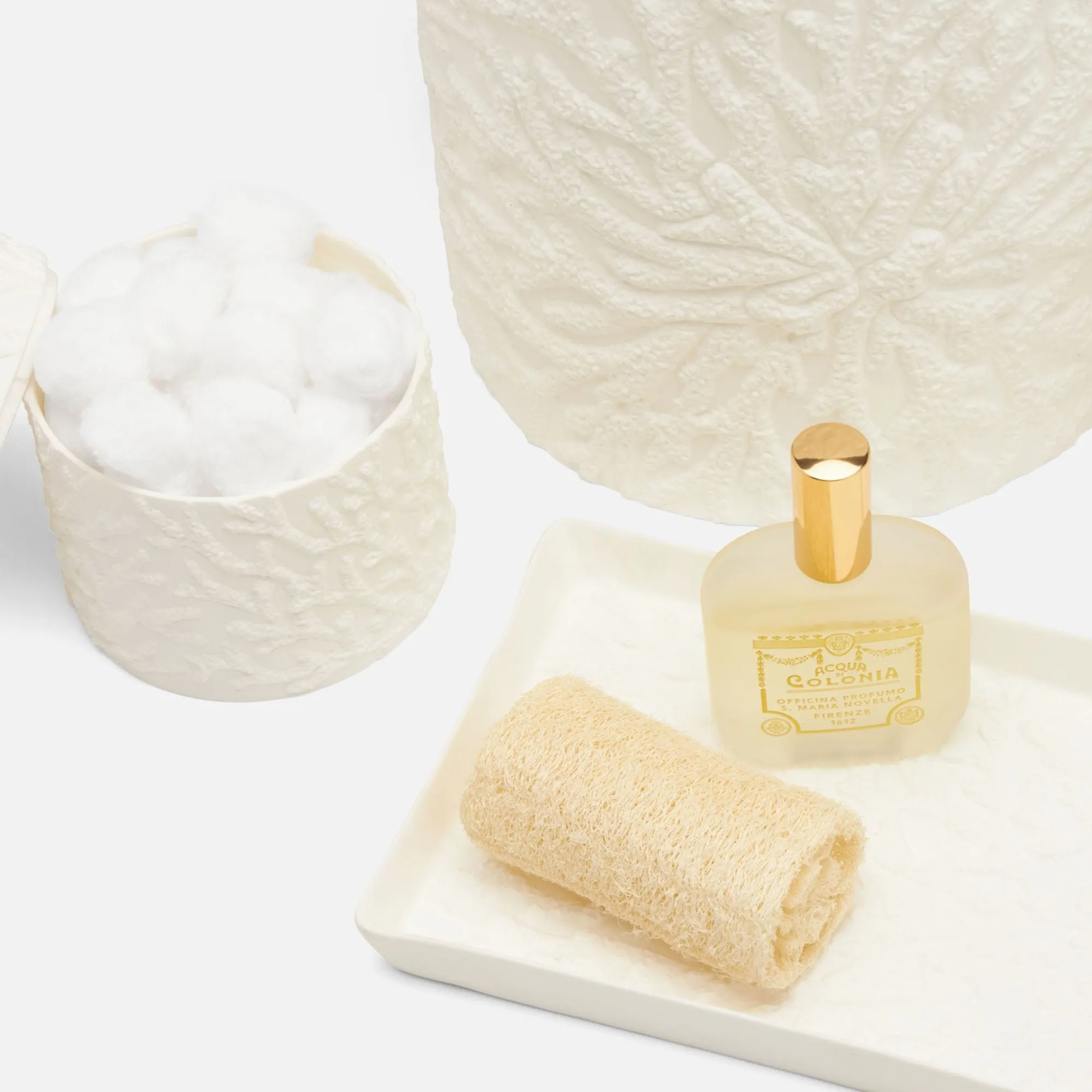 Alanya Rectangular Tray - White, Porcelain