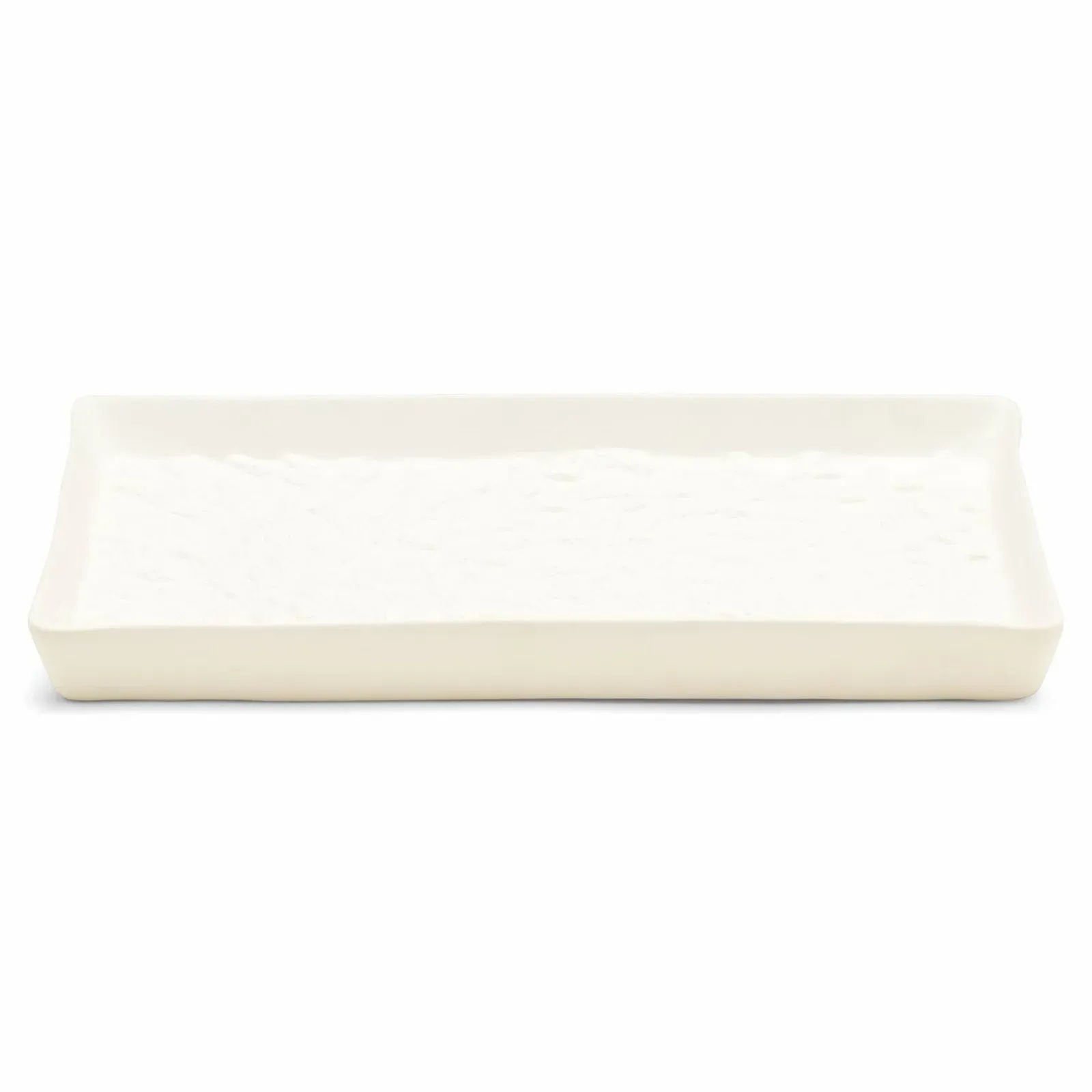 Alanya Rectangular Tray - White, Porcelain
