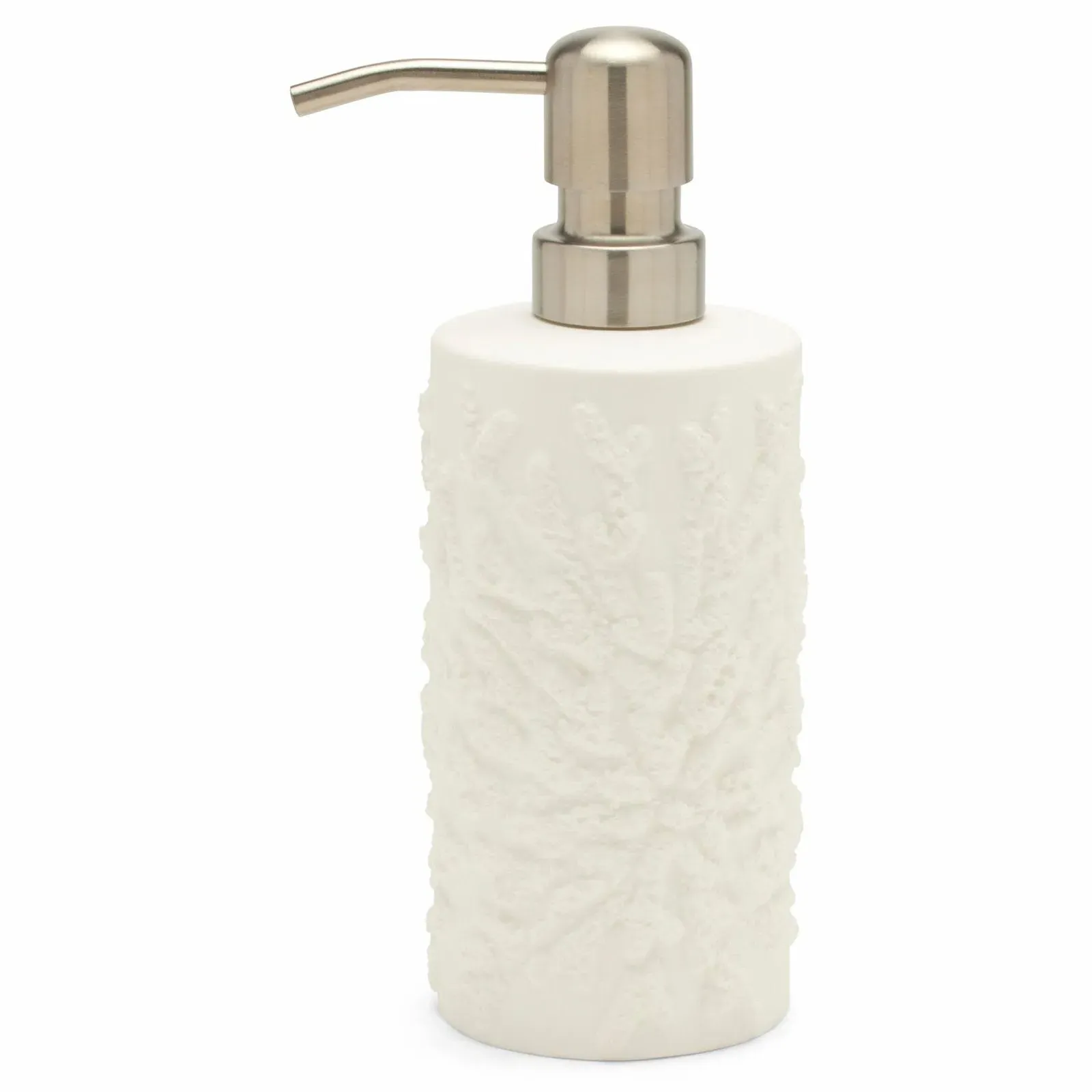 Alanya Round Soap Pump - White, Porcelain