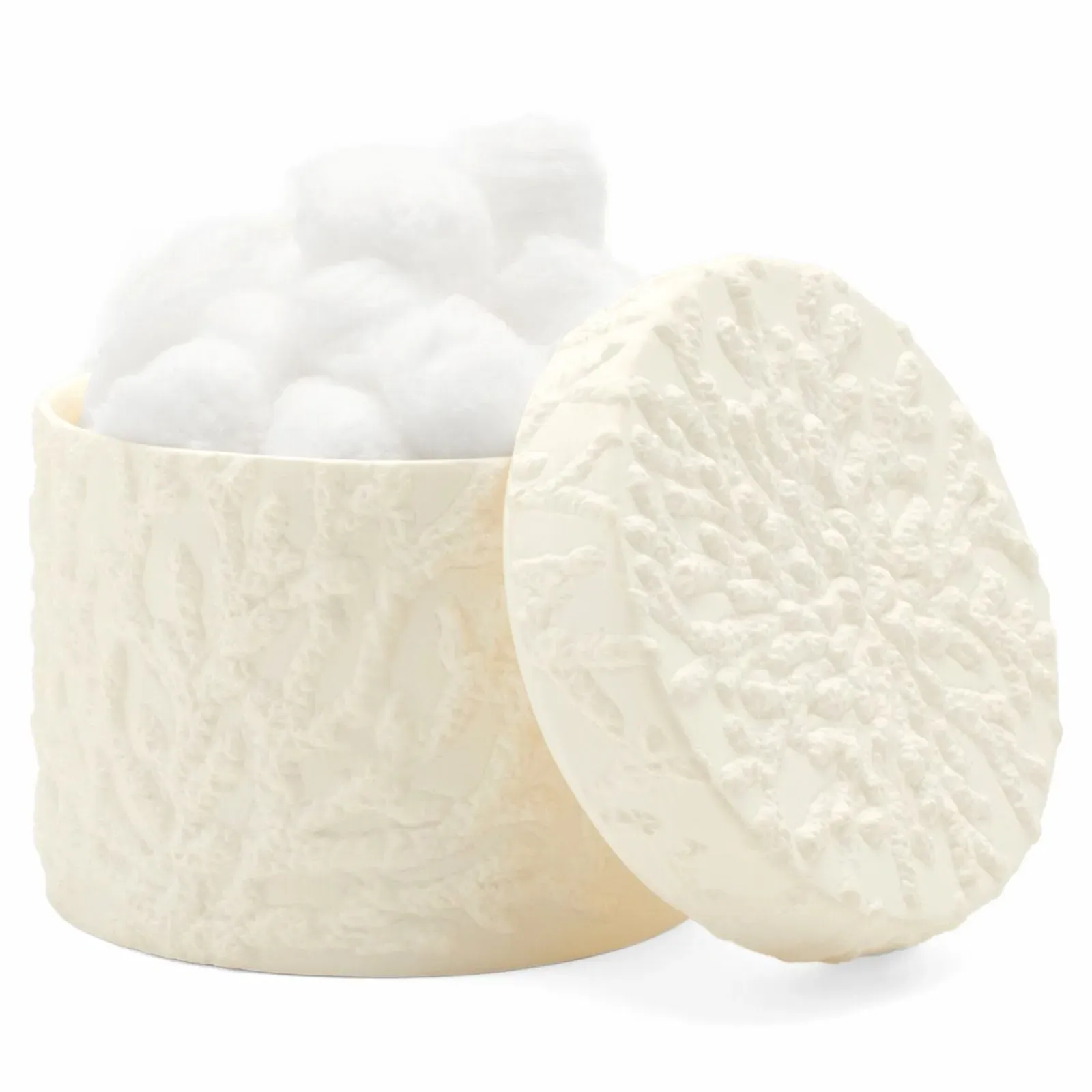 Alanya Small Canister - White, Porcelain