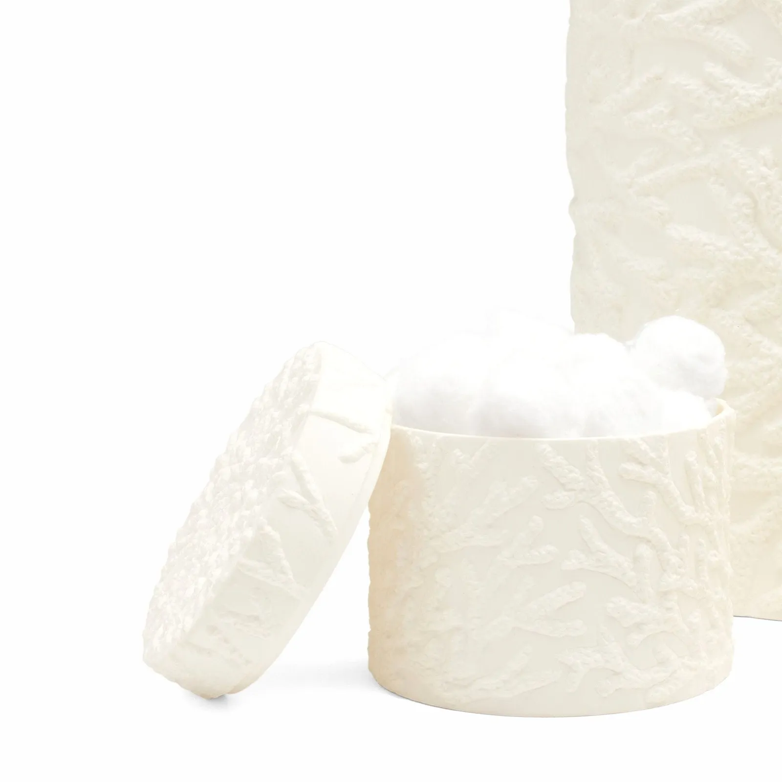 Alanya Small Canister - White, Porcelain