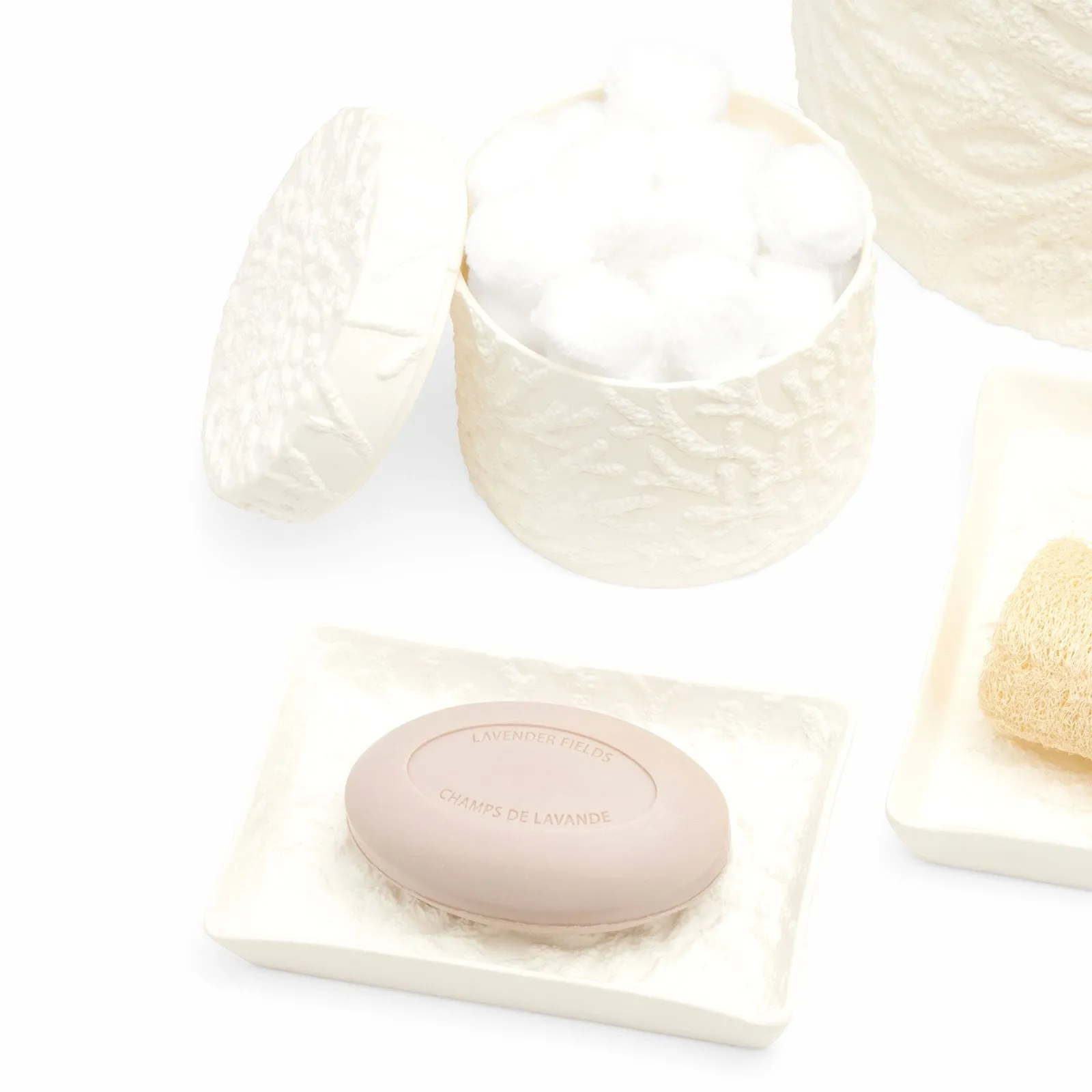 Alanya Small Canister - White, Porcelain