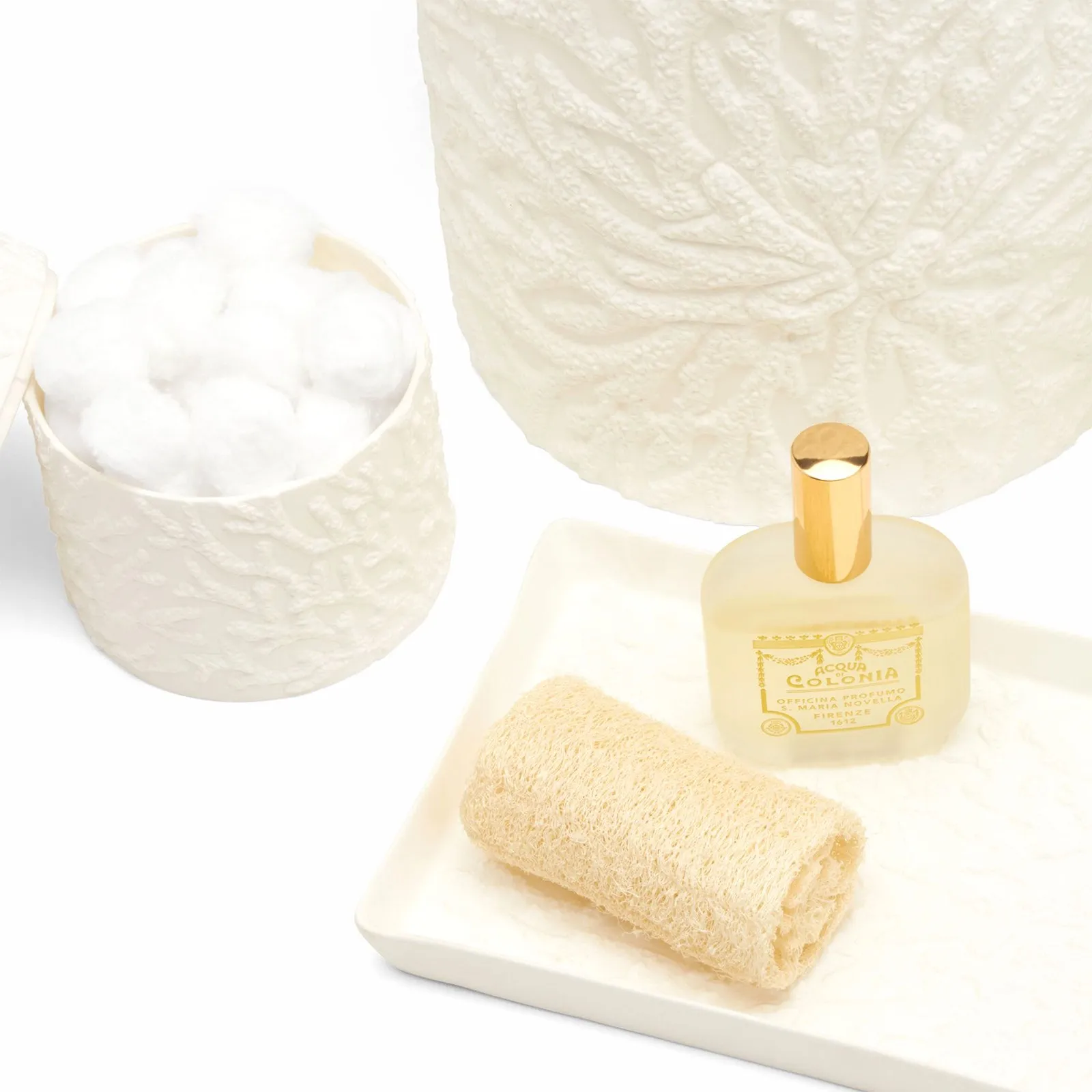 Alanya Small Canister - White, Porcelain