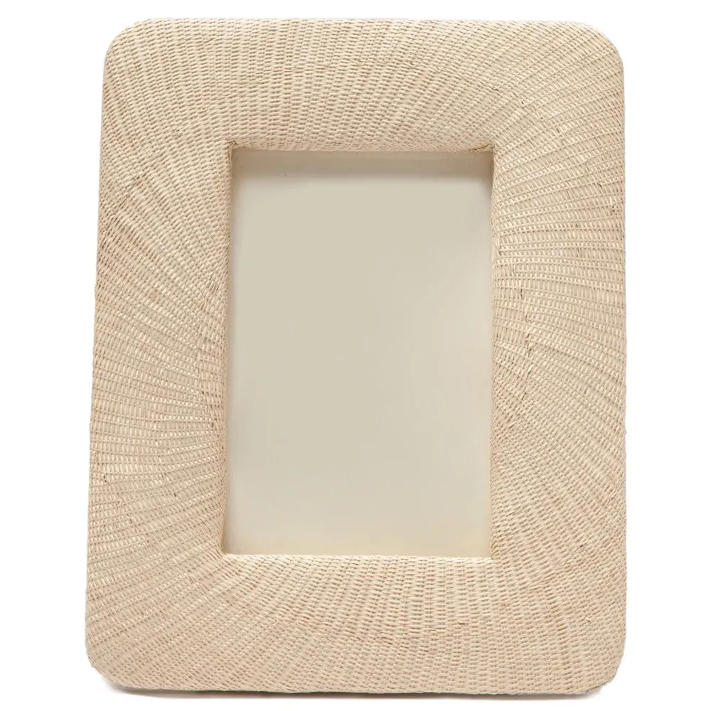 Ancona 4x6 Picture Frame - Brown, Rattan image