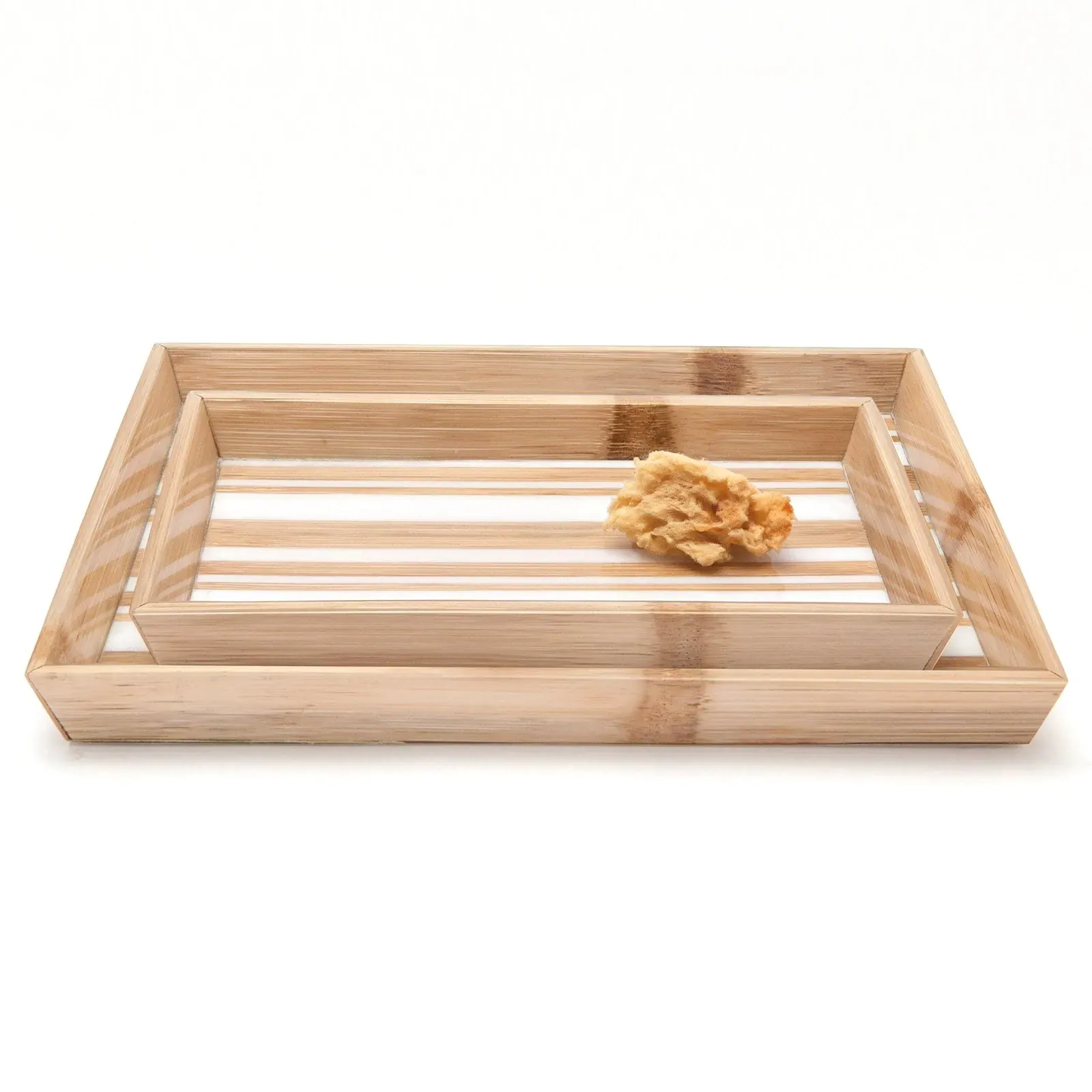 Ashford Tray Set - Brown, Bamboo