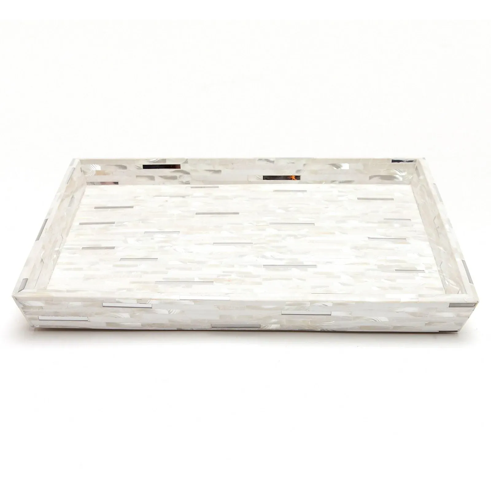 Cortona Shell Tapered Tray Set - Silver