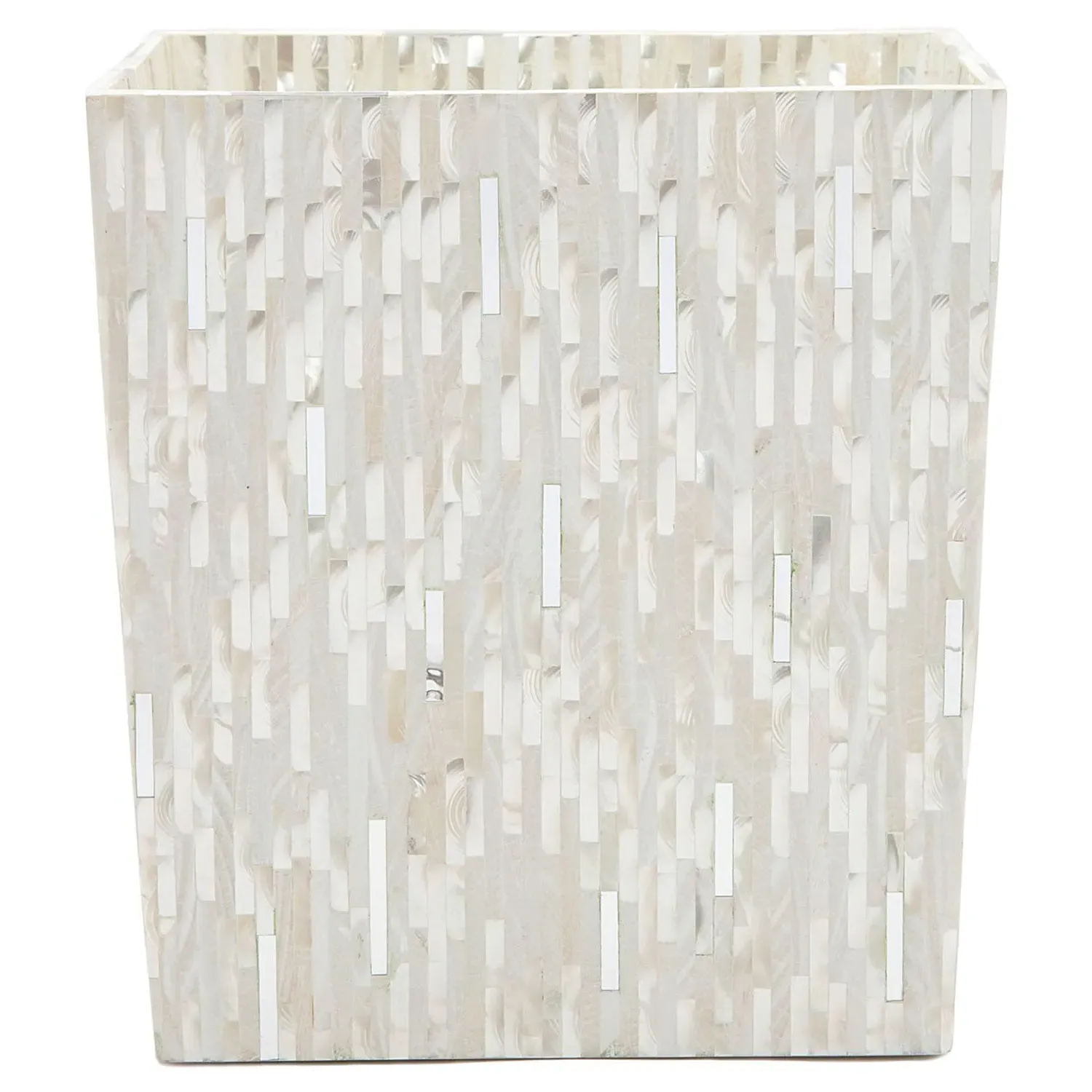 Cortona Shell Waste Basket - Silver