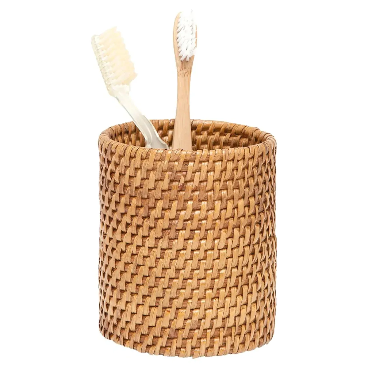 Dalton Brush Holder - Brown, Rattan image