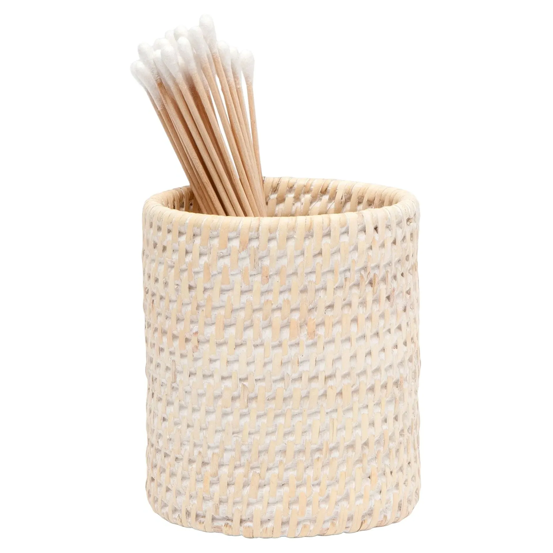 Dalton Brush Holder - Whitewash, Rattan image