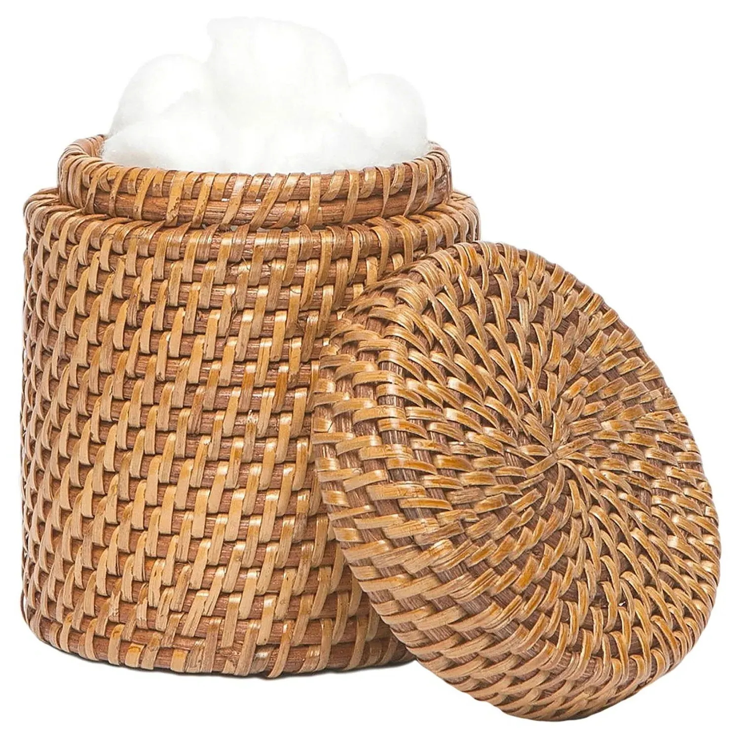 Dalton Canister - Brown, Rattan