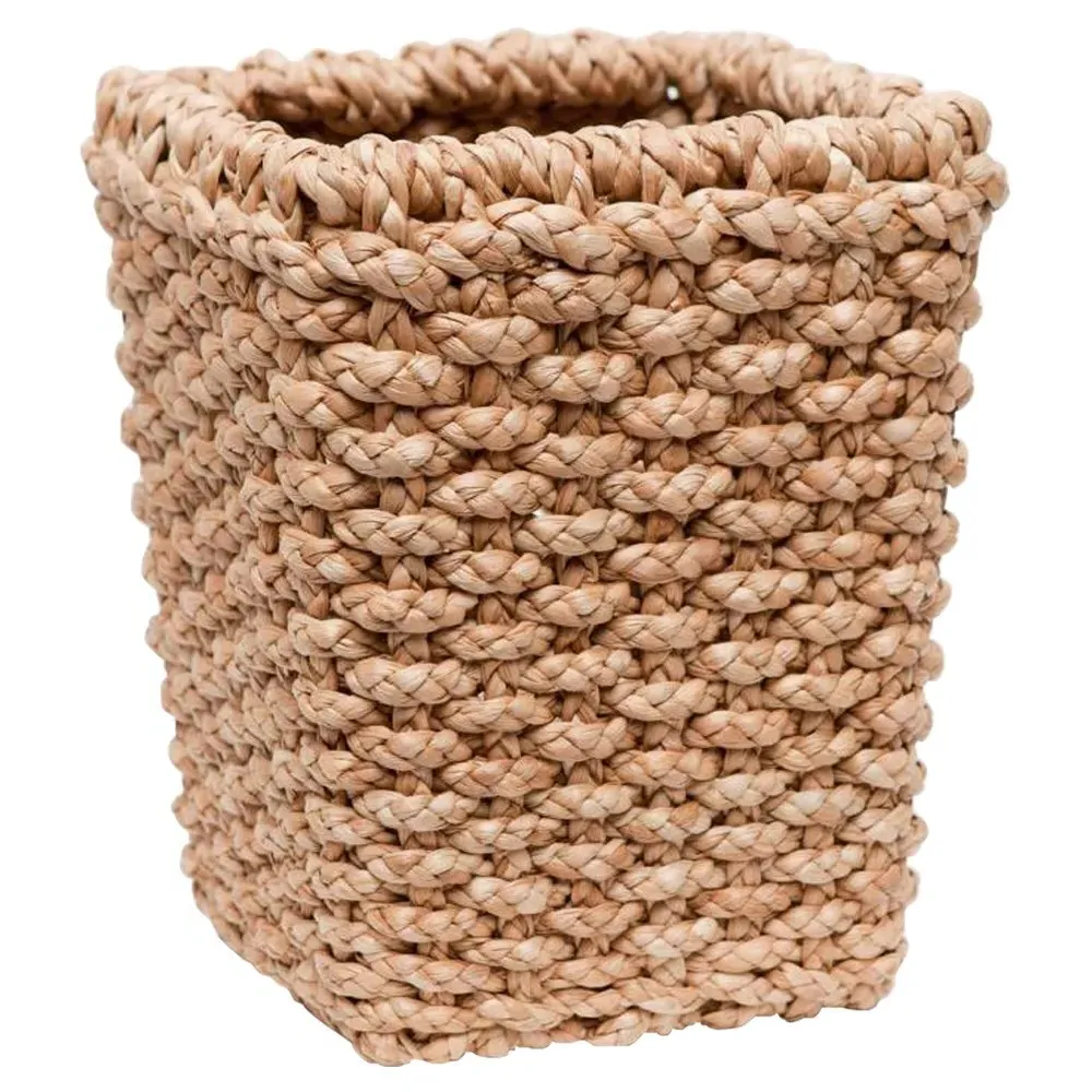 Destin Square Waste Basket - Brown, Seagrass