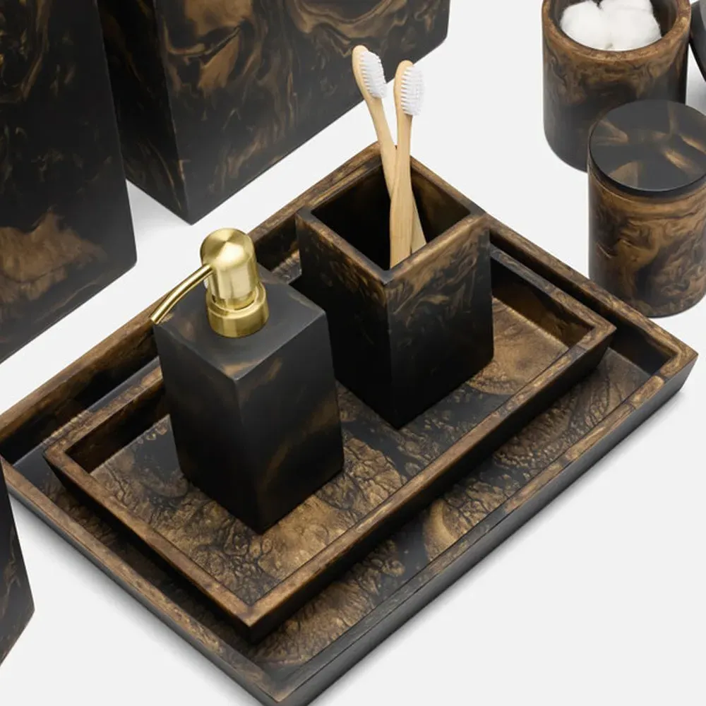 Duluth Tapered Tray Set - Black, Resin