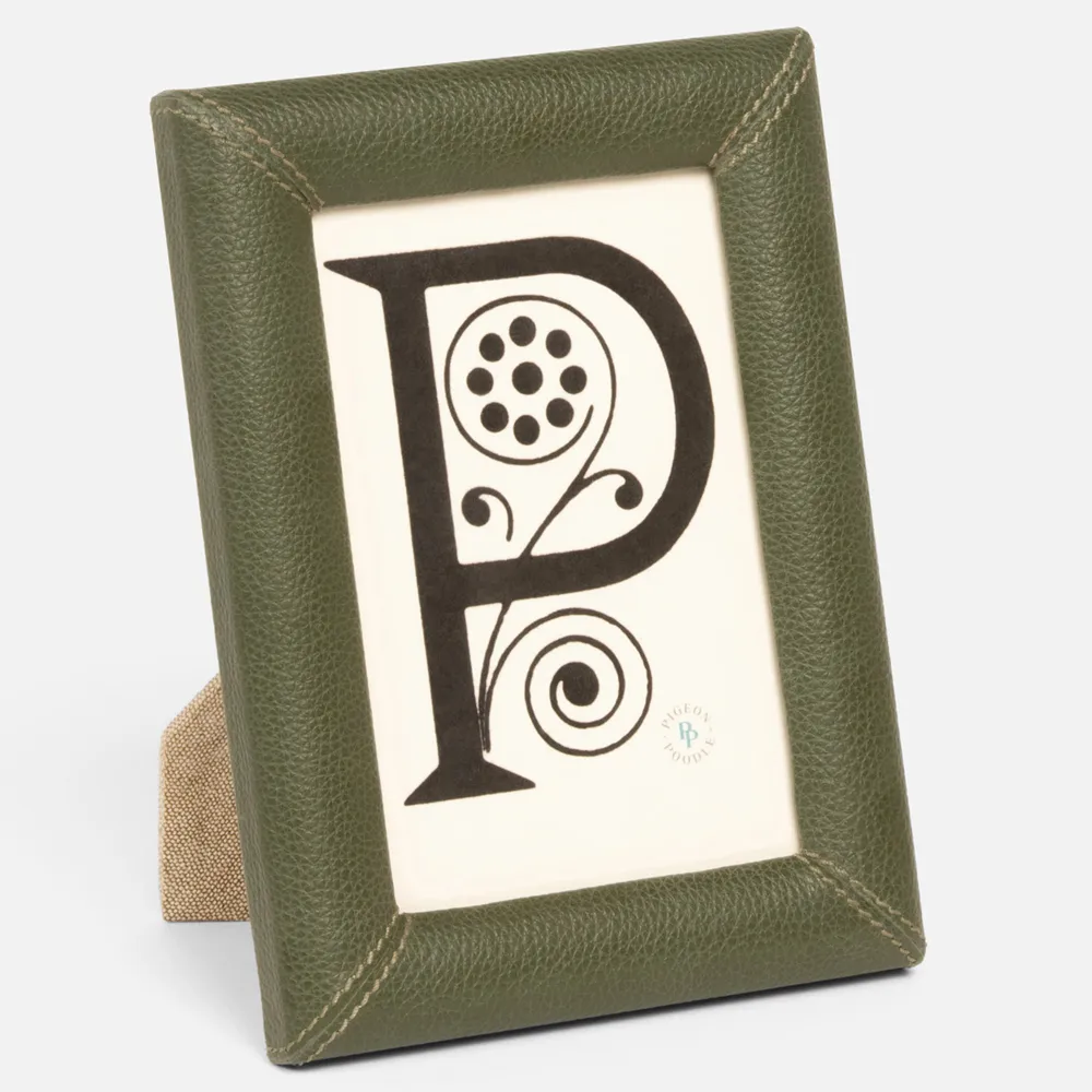 Eton 4x6 Picture Frame - Forest Green, Leather