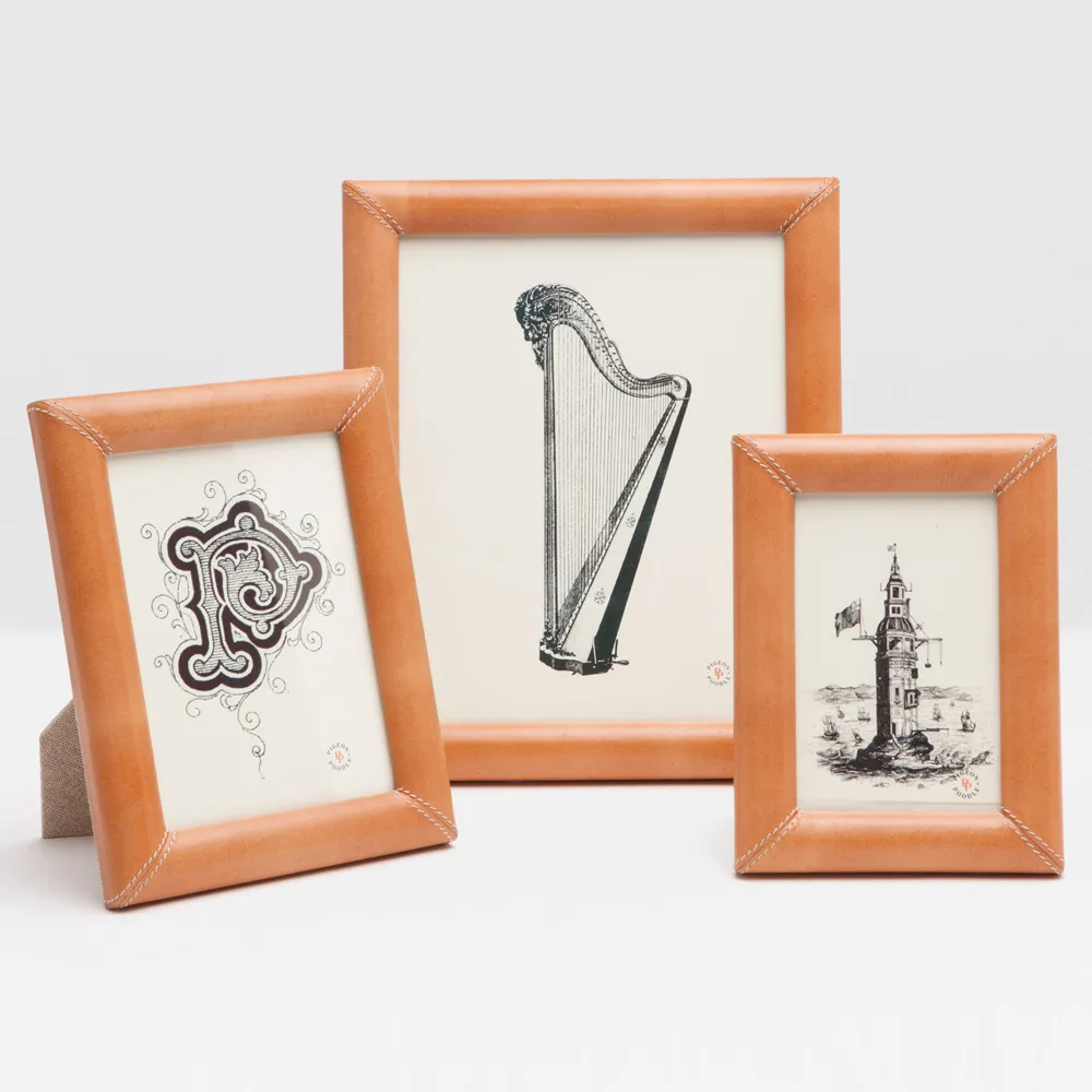 Eton 4x6 Picture Frame - Orange, Leather