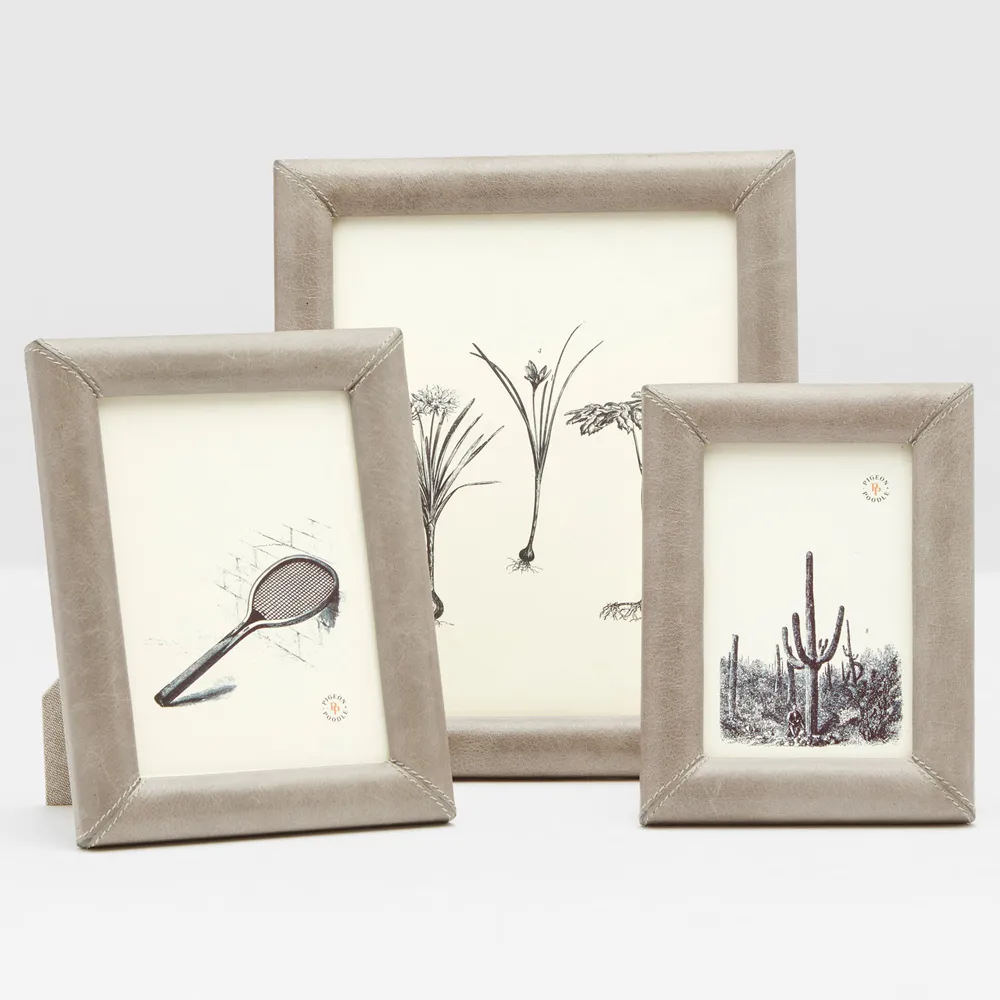 Eton 4x6 Picture Frame - Storm Grey, Leather
