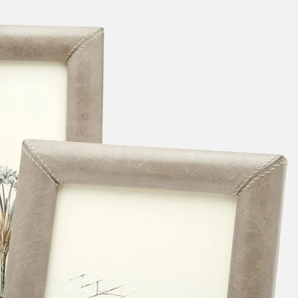 Eton 4x6 Picture Frame - Storm Grey, Leather