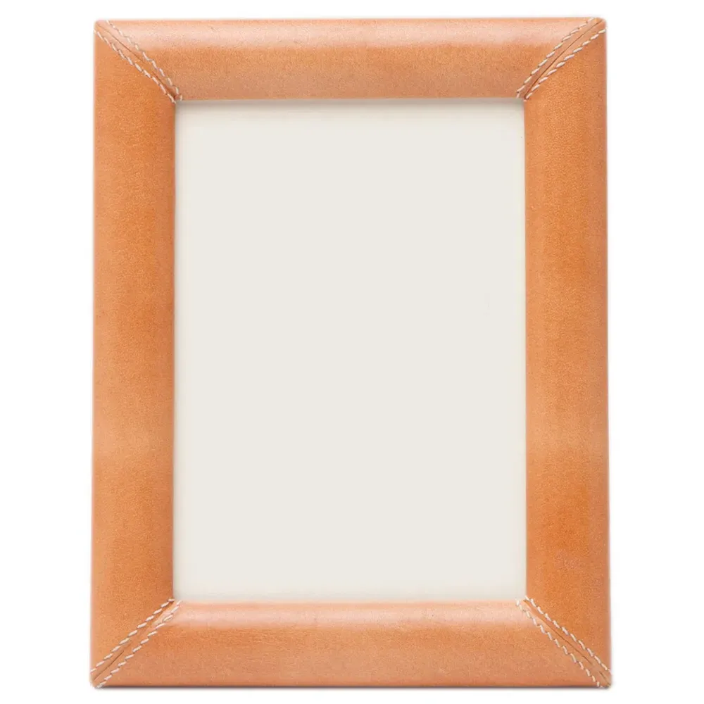 Eton 5x7 Picture Frame - Aged Caramel, Leather