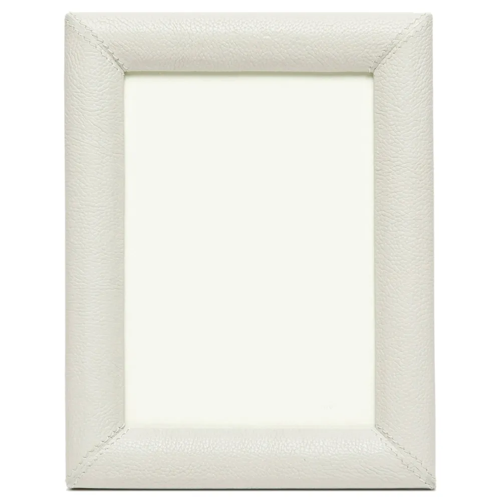 Eton 5x7 Picture Frame - Light Grey, Leather