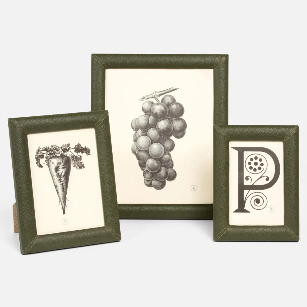 Eton 8x10 Picture Frame - Forest Green, Leather