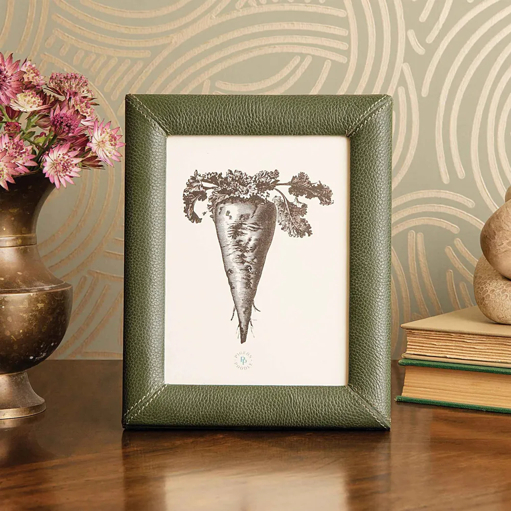 Eton 8x10 Picture Frame - Forest Green, Leather