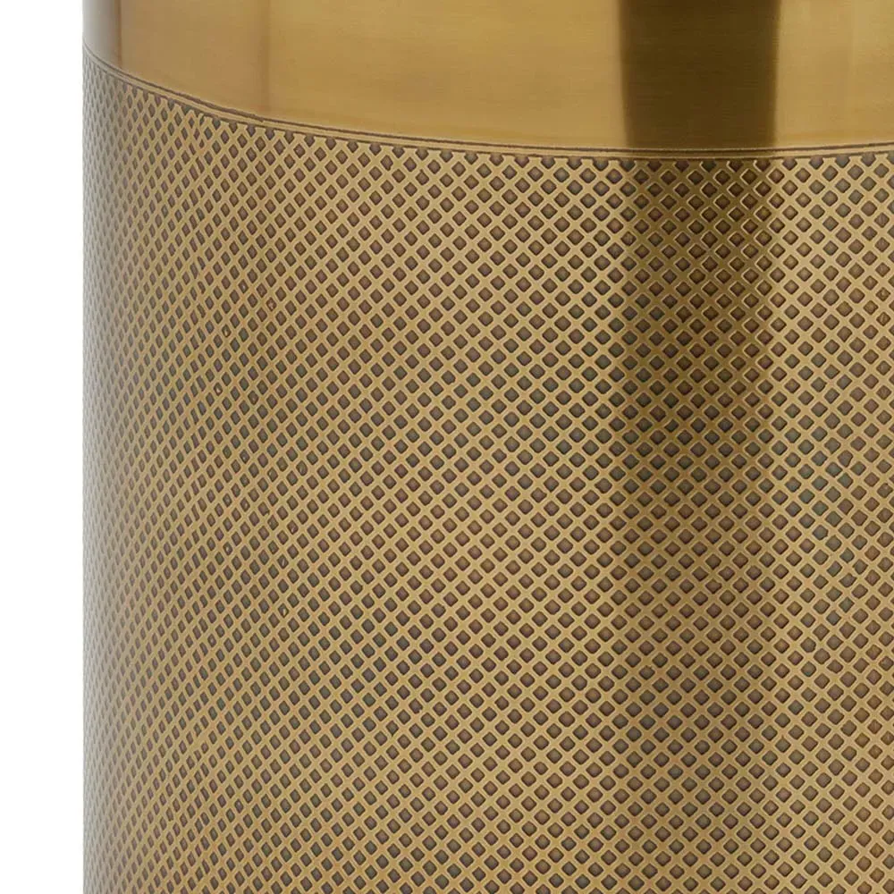 Hagen Round Waste Basket - Antique Brass, Stainless Steel