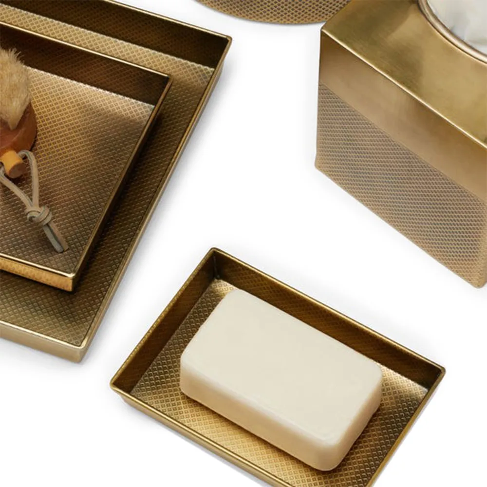 Hagen Soap Dish - Antique Brass, Stainless Steel