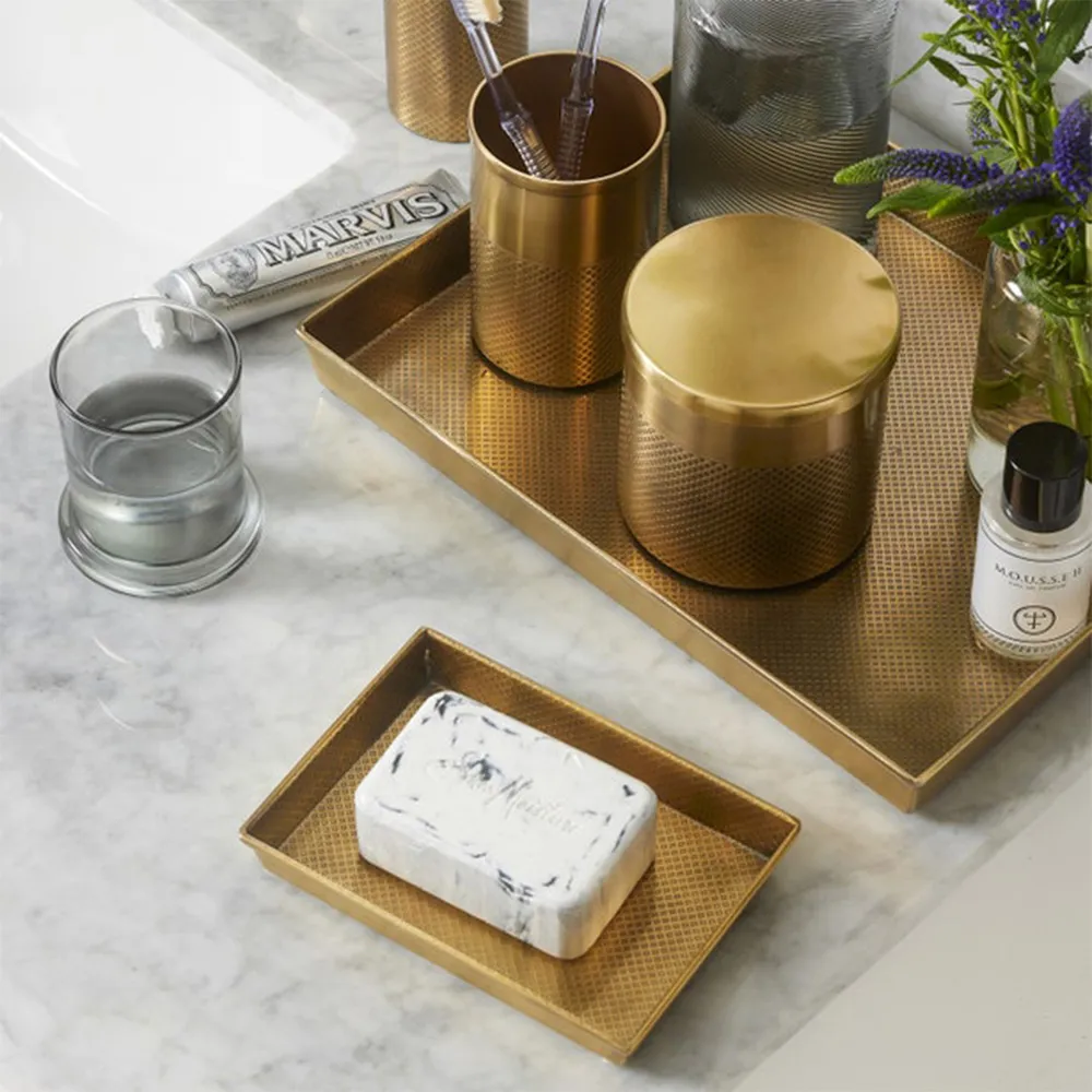 Hagen Soap Dish - Antique Brass, Stainless Steel