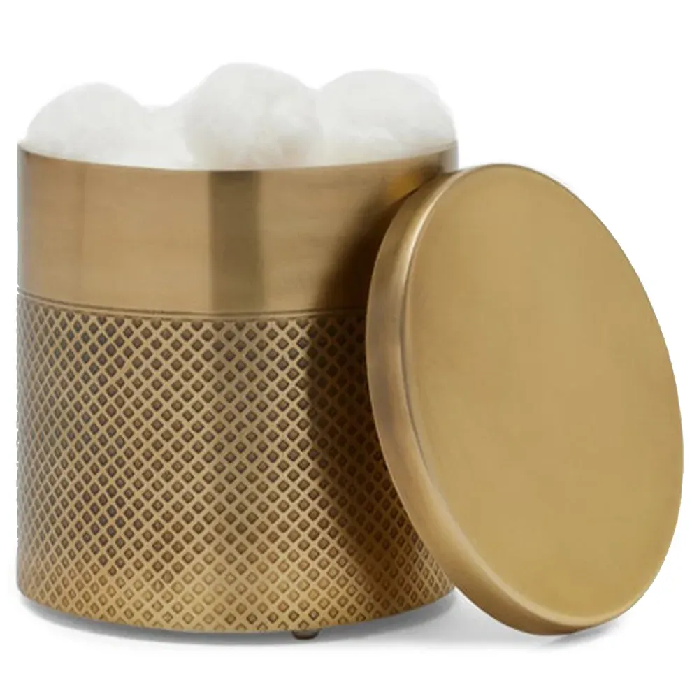 Hagen Stainless Steel Bath Canister - Antique Brass