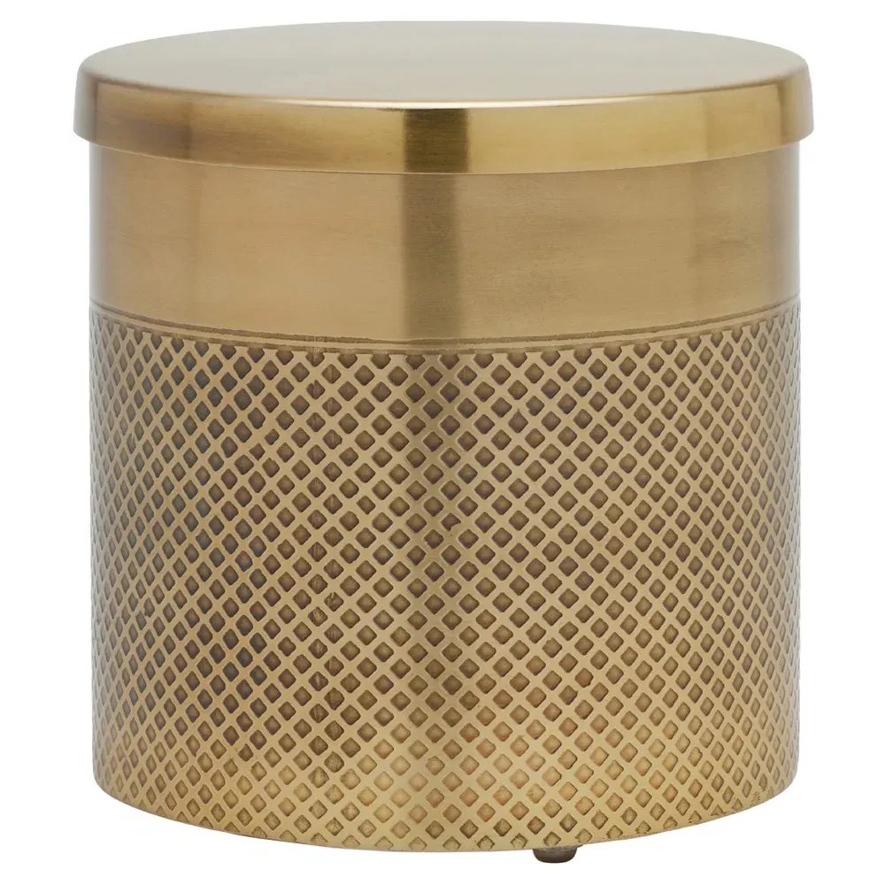 Hagen Stainless Steel Bath Canister - Antique Brass