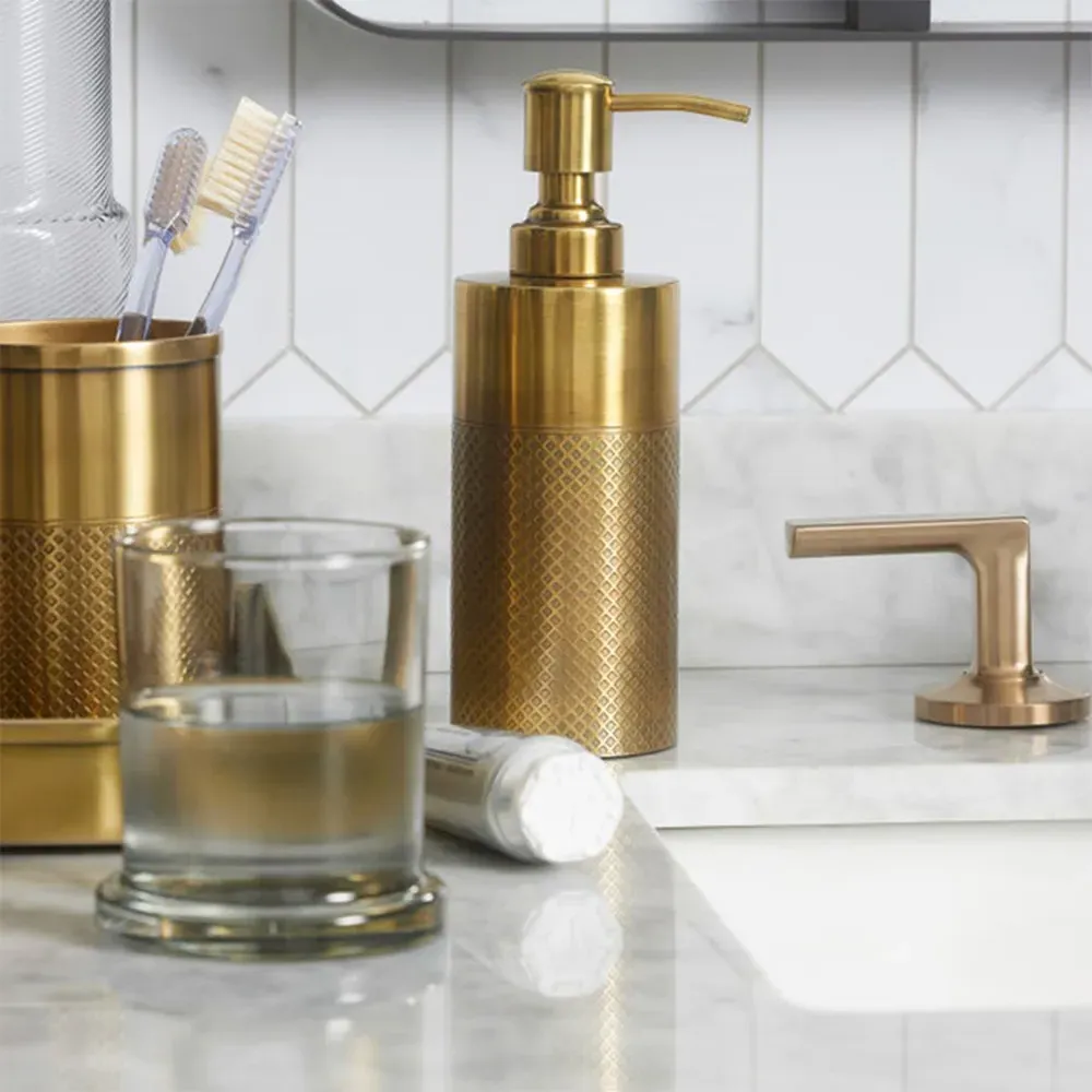 Hagen Stainless Steel Soap Pump - Antique Brass