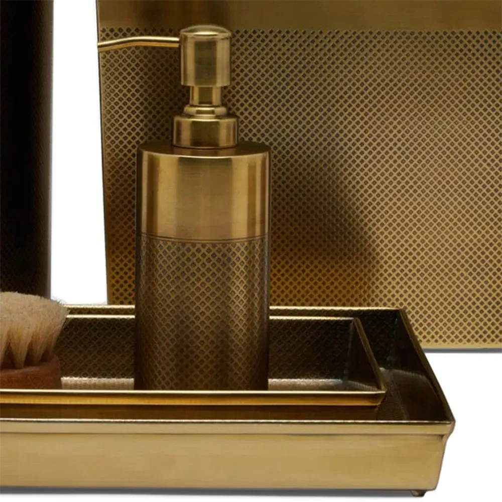 Hagen Stainless Steel Tray Set of 2 - Antique Brass