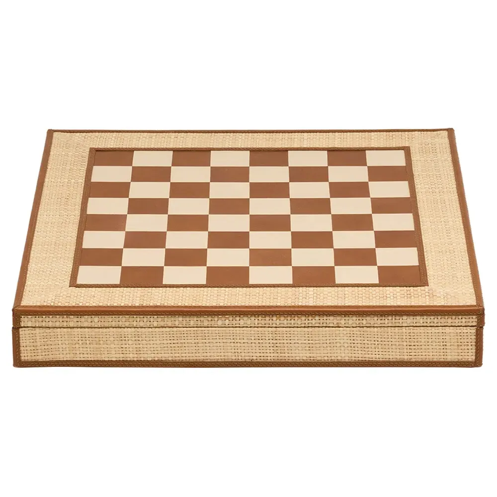 Hanford Chess Set - Brown, Raffia