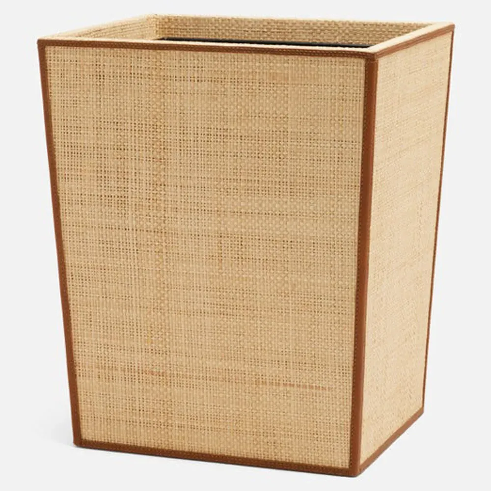 Hanford Rectangular Waste Basket - Brown, Raffia