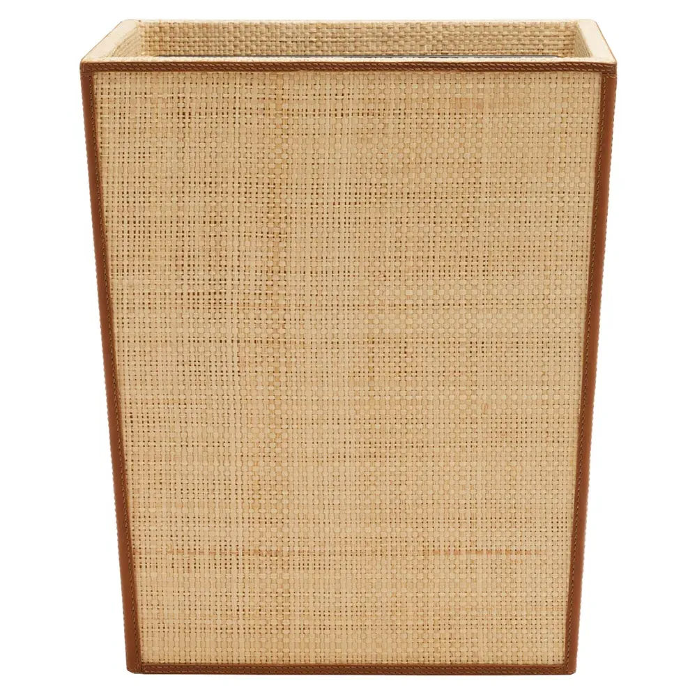Hanford Rectangular Waste Basket - Brown, Raffia