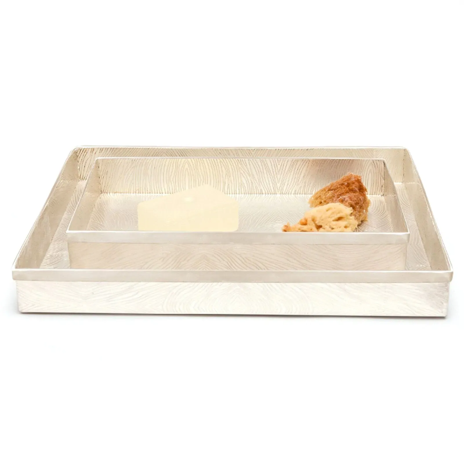 Humbolt Hollywood Metal Tray Set - Silver